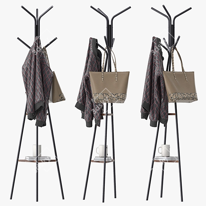 Modern Valdosta Coat Rack 3D model image 3