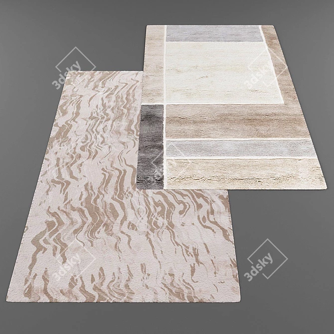 Modern Style Rugs Set 3D model image 2