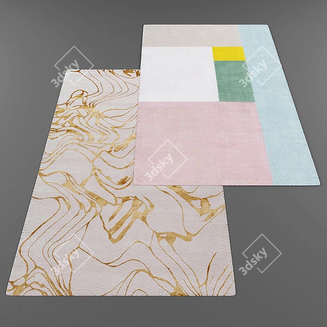 Modern Style Rugs Set 3D model image 3