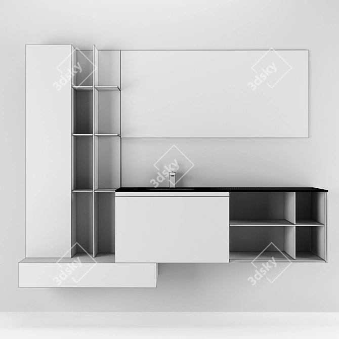 Novello Calix Bathroom Furniture 3D model image 3