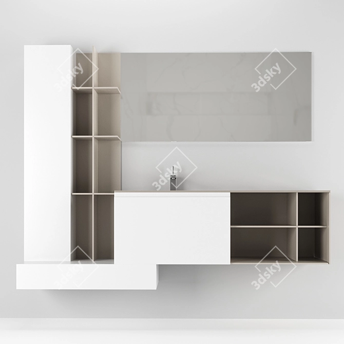 Novello Calix Bathroom Furniture 3D model image 4