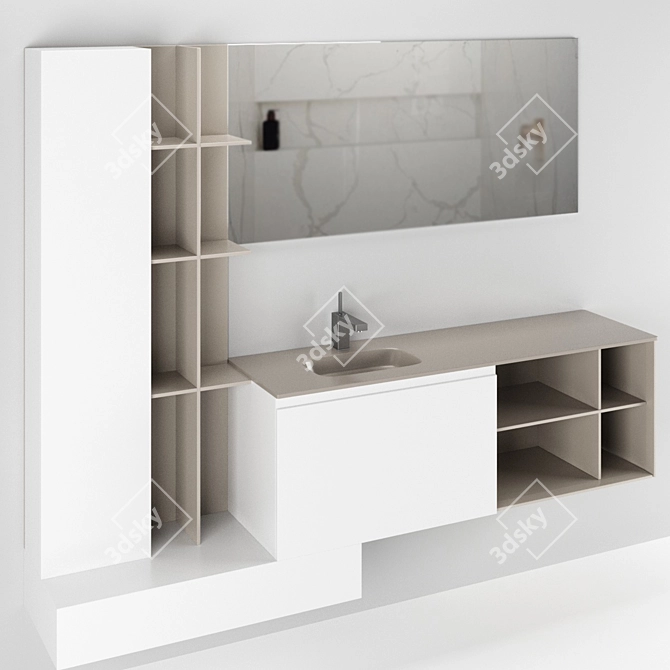 Novello Calix Bathroom Furniture 3D model image 5