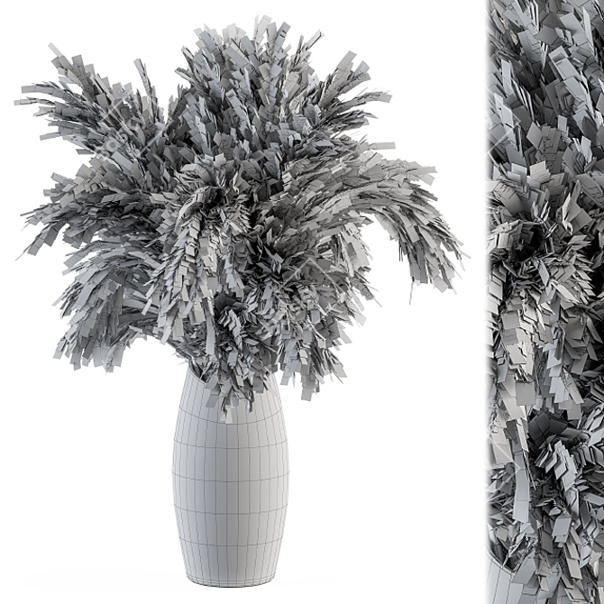 Dried Pampas Bouquet - Dry Plants 3D model image 5