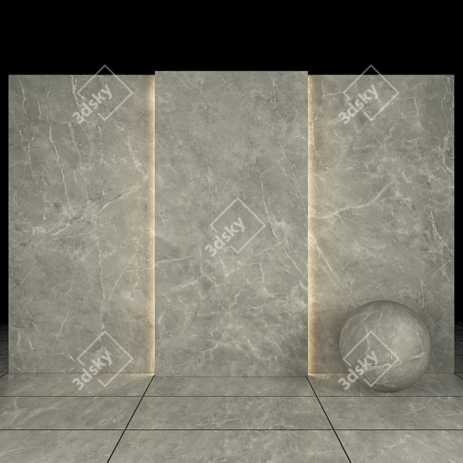 Gray Marble Texture Collection 3D model image 2