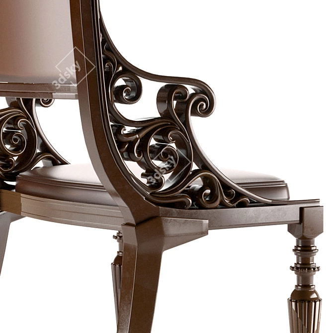 Royal Danish Mahogany Armchair 3D model image 3