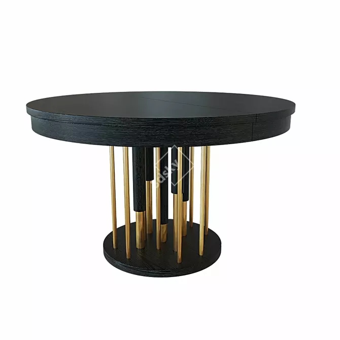 Elegant OM Round Dining Table 3D model image 1