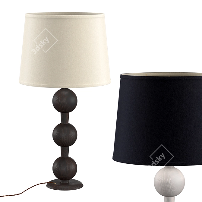 Industrial Chic Table Lamp 3D model image 2