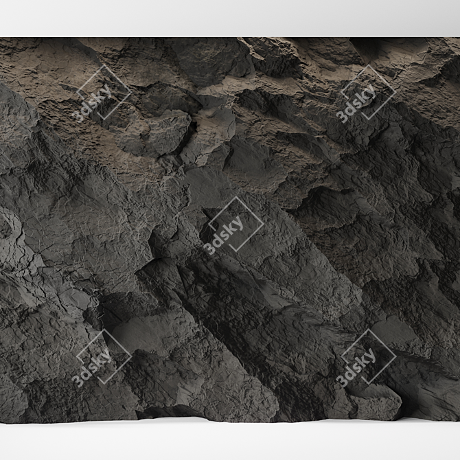 Cliff Wall Rock Textures 3D model image 1