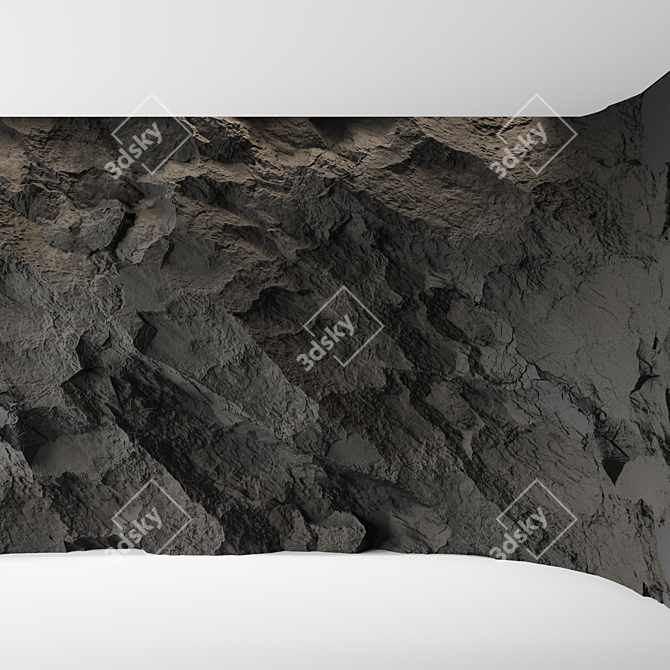 Cliff Wall Rock Textures 3D model image 3