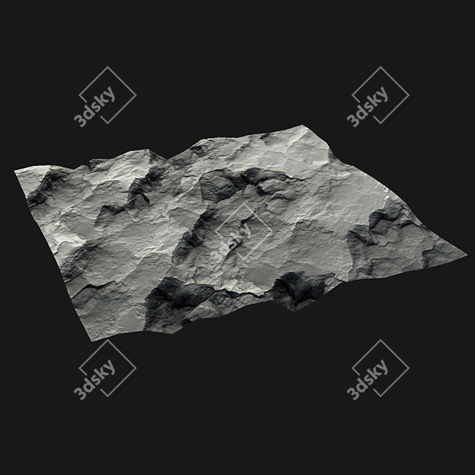 Cliff Wall Rock Textures 3D model image 5