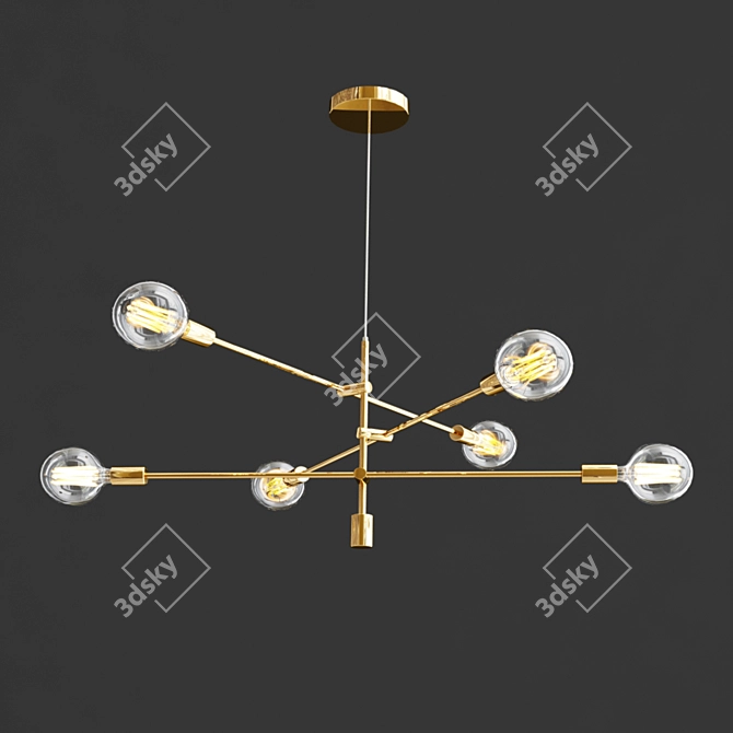 Elegant Mobile Chandelier - 76cm 3D model image 3