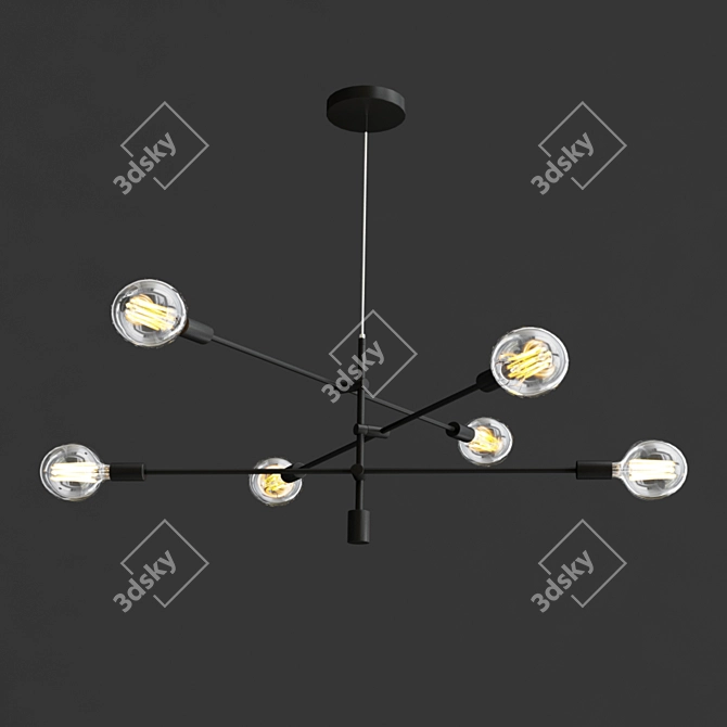 Elegant Mobile Chandelier - 76cm 3D model image 4