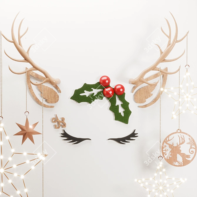 Festive Joy Christmas Decor 3D model image 3