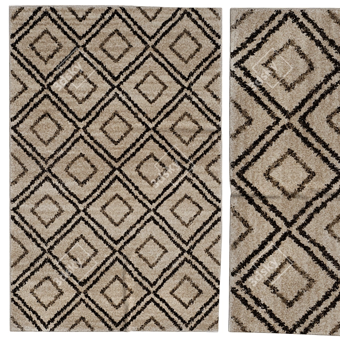 3D Max Carpets - 3 Designs | OBJ Format 3D model image 1