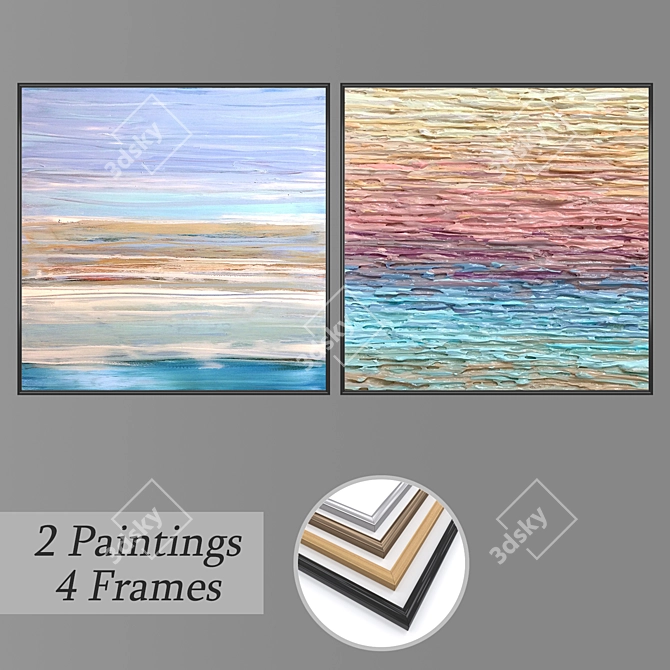 Versatile Set of Wall Paintings 3D model image 1