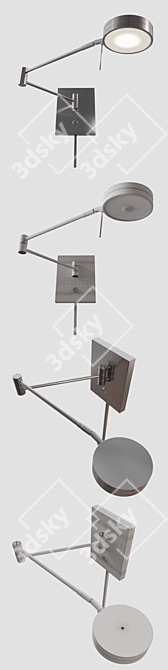 Georges LED Swing Arm Wall Lamp 3D model image 2