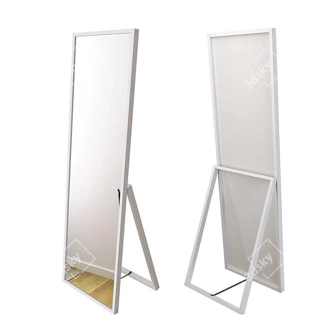 Title: Facet Slim Frame Floor Mirror 3D model image 2