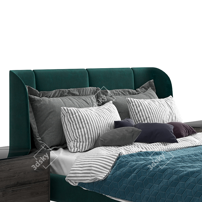 Ikea Tufjord: Stylish Upholstered Bed 3D model image 3