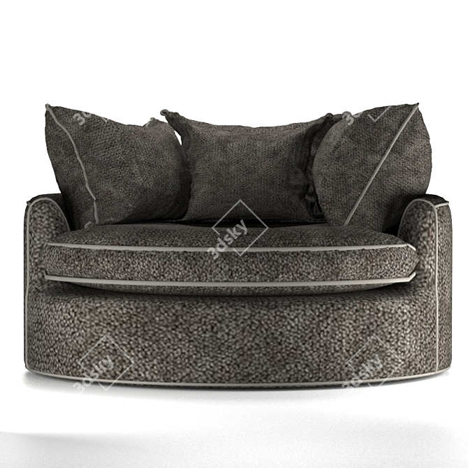 Elegant Marta Barrel Chair 3D model image 7