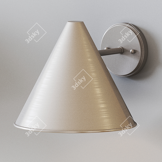 Modern Mid-Century Outdoor Lantern 3D model image 2