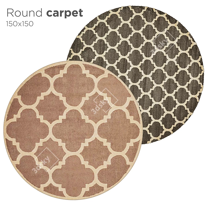 Round Carpets: Perfect Interior Addition 3D model image 1