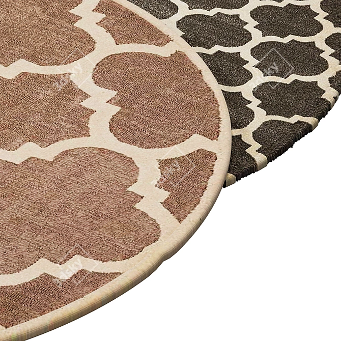 Round Carpets: Perfect Interior Addition 3D model image 2
