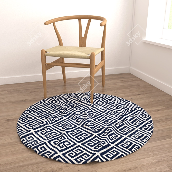 Versatile Round Carpets Set 3D model image 4