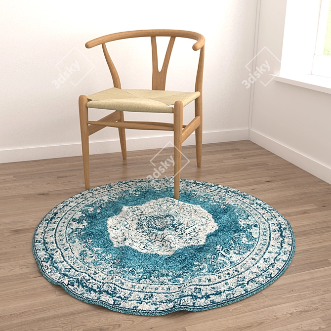  Round Carpet Set: Versatile and Stylish 3D model image 2