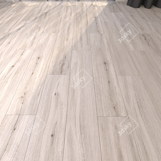 Natural Ash Parquet Flooring 3D model image 1