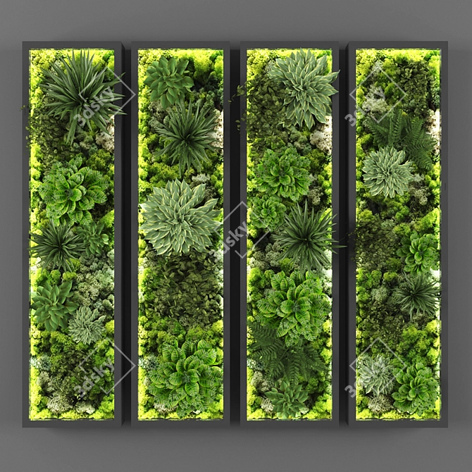 Versatile Vertical Garden Solution 3D model image 1