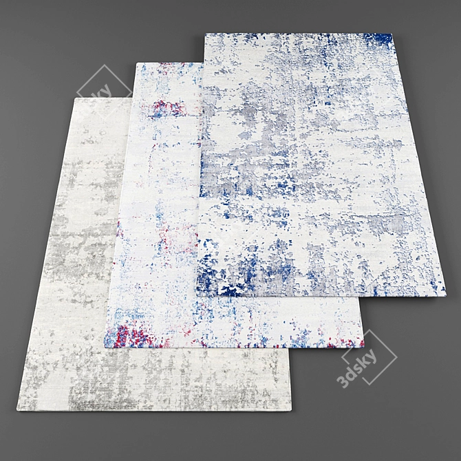 High-Res Rugs Bundle with 4 Textures 3D model image 1