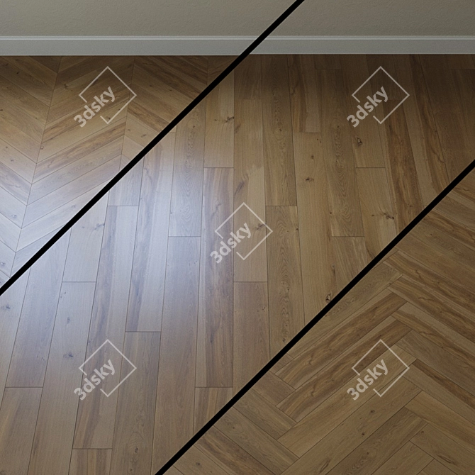 Xonic Long Beach Parquet: Authentic Style & Durability 3D model image 4