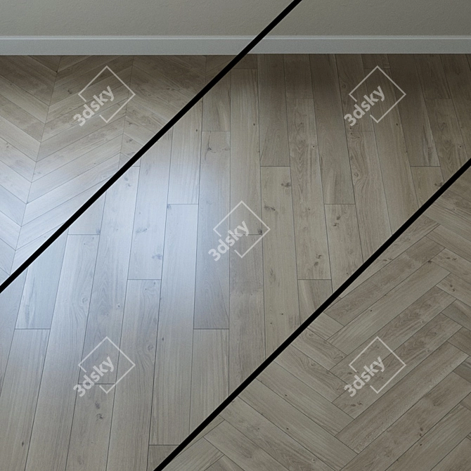 Anchorage Oak Xonic: Waterproof Flooring 3D model image 1