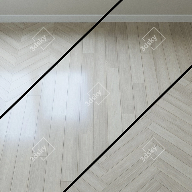 Alpine Oak Parquet: Classic Charm 3D model image 1