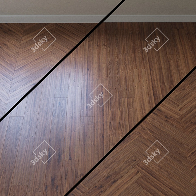 Exclusive Oak Parquet: Krono Original Kronofix Classic 3D model image 1