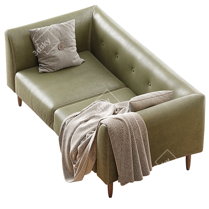 Blaze 3-Seater Sofa: Modern Elegance in Your Living Room 3D model image 2