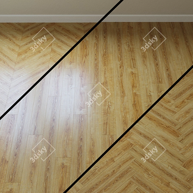 California Oak Parquet 3D model image 1