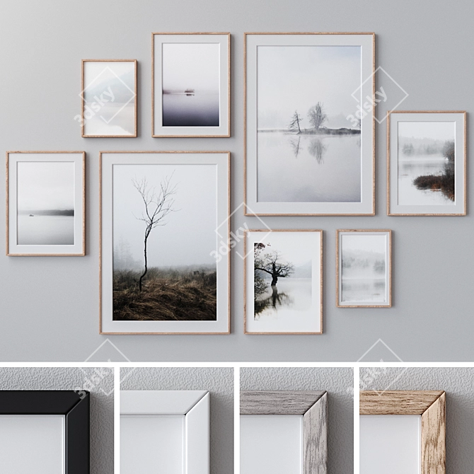 Versatile Photo Frames Set 3D model image 1