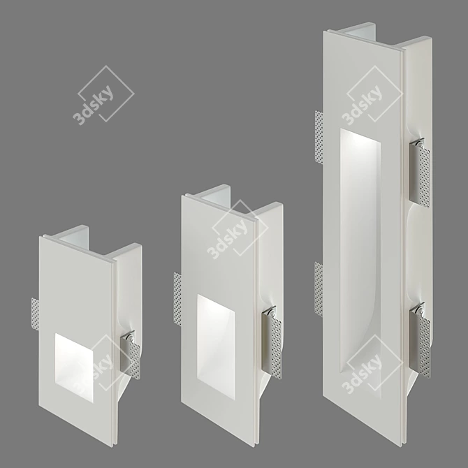 Geometric Gypsum Downlights 3D model image 1