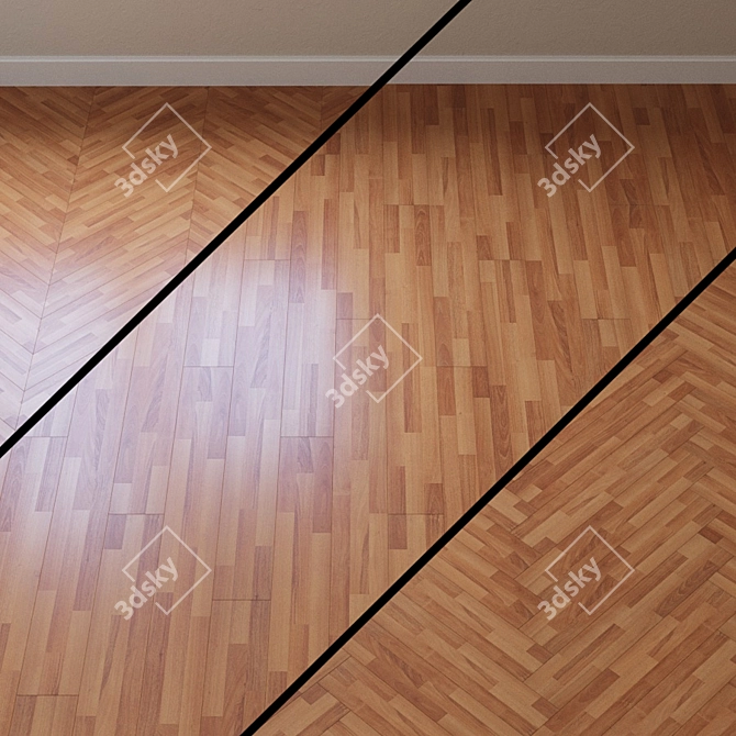 Classic Sicilian Walnut Parquet 3D model image 1