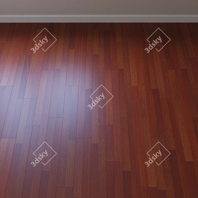 Authentic Afzelia Oak Parquet 3D model image 2