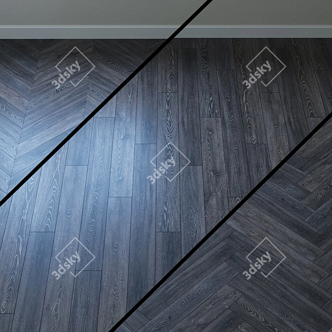 Authentic Bedrock Oak Parquet 3D model image 1