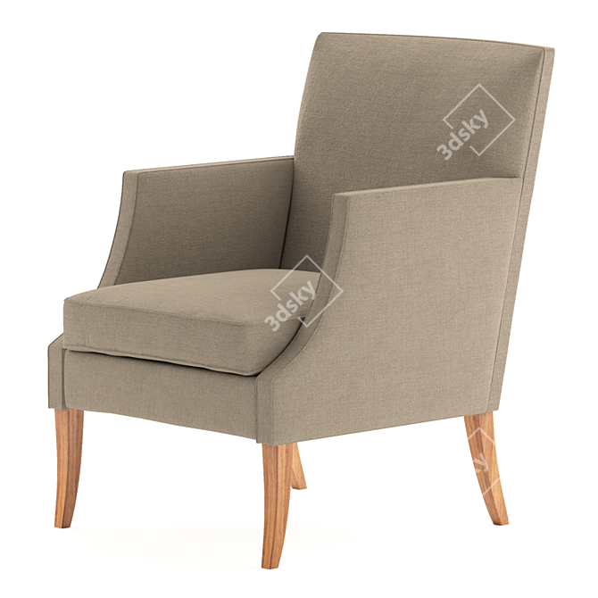 Sleek Modern Armchair: Perfect for Any Occasion 3D model image 4