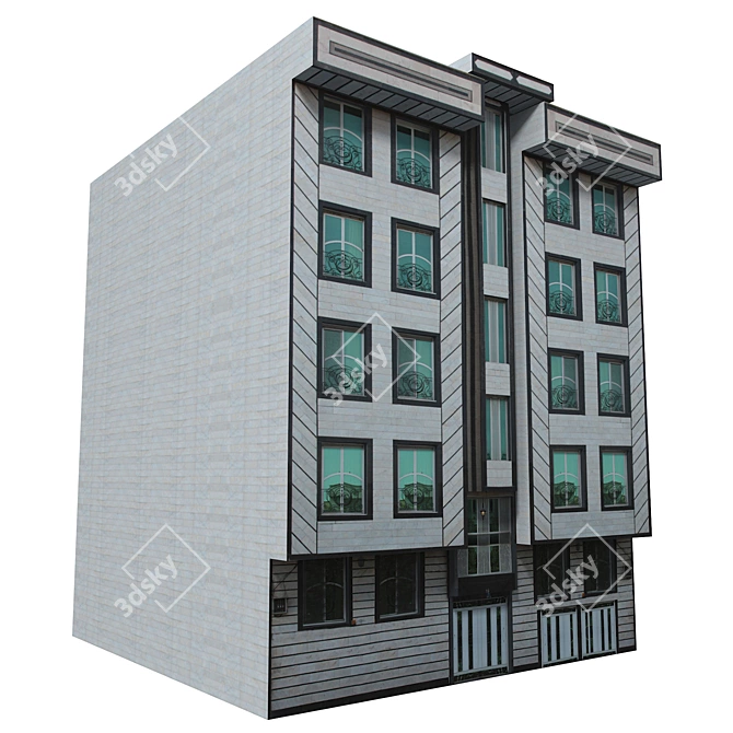 Realistic Low Poly 3D Building 3D model image 1