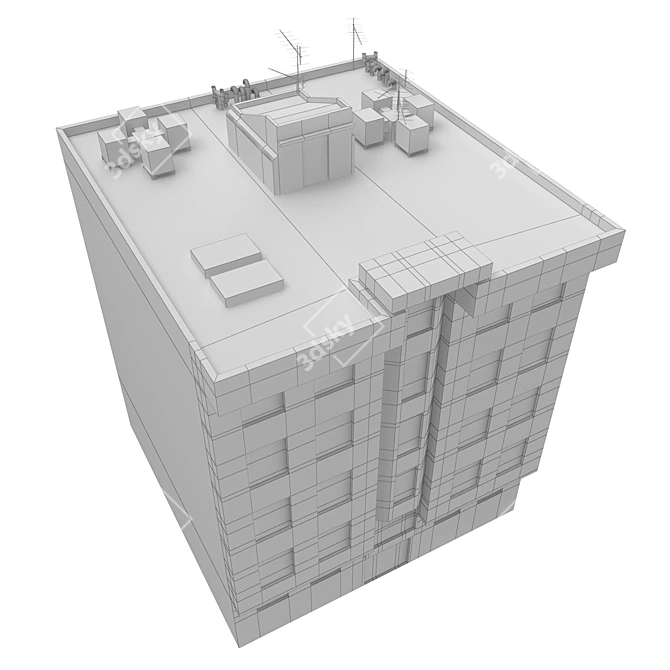 Realistic Low Poly 3D Building 3D model image 5