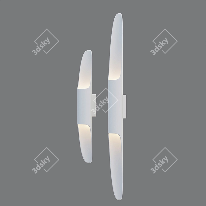 BAMBOO LED Wall Sconce: Stylish & Modern 3D model image 8