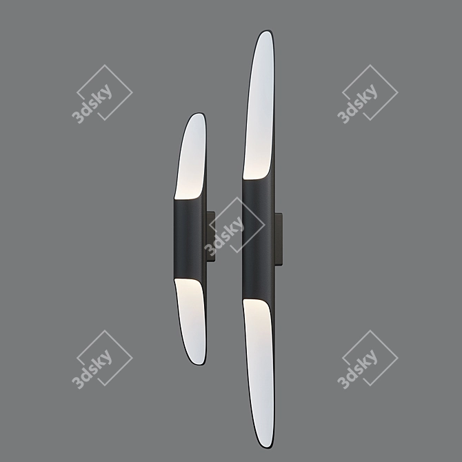 BAMBOO LED Wall Sconce: Stylish & Modern 3D model image 9