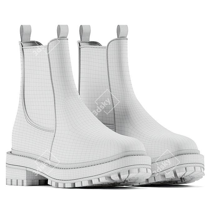 Laguna Boot: High-Quality, Non-Overlapping Polys 3D model image 4