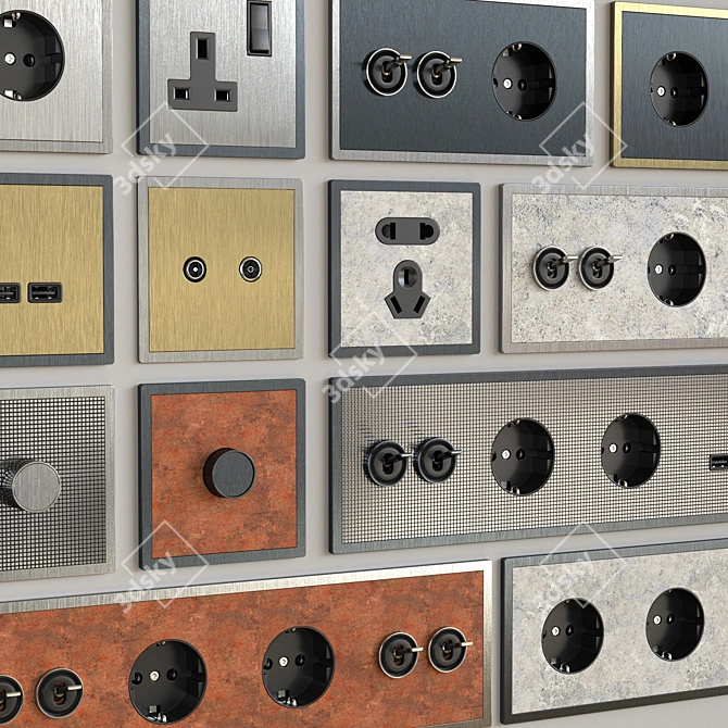 Barcelona 5.1 - Unparalleled Switches & Sockets 3D model image 2