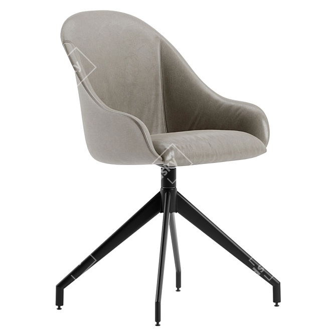 Potocco LYZ 918 GI: Sleek and Stylish Dining Chair 3D model image 1